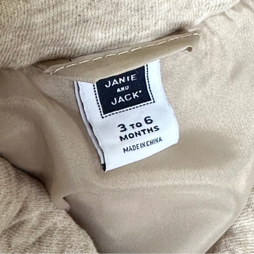 Janie and Jack | Equestrian-inspired Quilted Blazer in Heather Oatmeal